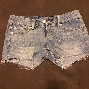 American eagle glitter jeans size 0